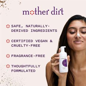 img 1 attached to 🌿 Natural Makeup Remover - Mother Dirt Prebiotic Face Wash with Microbiome-Friendly Formula | 3.4 fl oz | Packaging May Vary