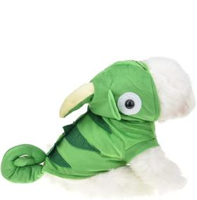 img 4 attached to 🦎 Chameleon Dog Costume: Winter Fleece Pet Coat for Small Dogs | Funny Hoodie Jacket for Bulldogs, Chihuahuas & More