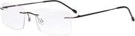 👓 eyekepper rectangle rimless reading glasses for men - frameless reader eyeglasses logo