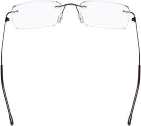 img 1 attached to 👓 Eyekepper Rectangle Rimless Reading glasses for Men - Frameless Reader Eyeglasses