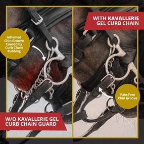 img 1 attached to 🐴 Soft Gel Curb Chain Guard - Rectangular Black Chain Cover for Sensitive Horses, Provides Protection against Jaw Rubbing and Pinching, Ideal for English Curb Chains