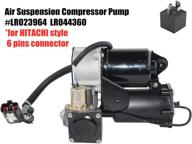 lr023964 air suspension compressor pump (hitachi system) for lr3 2005-2009, lr4 2010-2013, range rover sport 2006-2013 (6-pin connector) lr044360 logo