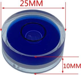 img 2 attached to 🔵 GFNT 25mm Circular Bubble Spirit Level - Set of 4 Blue Water Levels for Improved Tripod, Phonograph, Turntable Stability