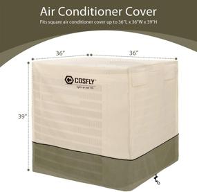 img 3 attached to 🌧️ Durable Water-Resistant AC Cover for Outside Units | COSFLY Air Conditioner Cover - Windproof Design | Square Shape Fits up to 36 x 36 x 39 inches