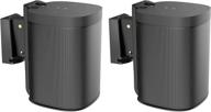 регулируемое настенное крепление для колонок sonos one, one sl и play:1 - mount plus sb631-пара, низкопрофильное, регулируемое по наклону, повороту и вращению крепление для оптимального звука (2 штуки, черное) логотип