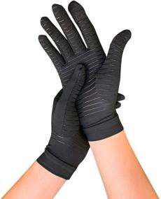 img 4 attached to 🧤 Arthritis Pain Relief Compression Gloves for Women with Fingers & Copper - Typing Gloves for Men, Full Fingered Arthritis Compression Gloves for Women (Size M)