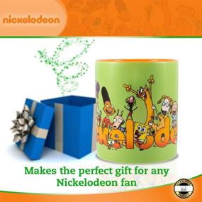 img 1 attached to 🎨 Multicolored 14 oz Ceramic Mug with Nickelodeon 90's Logo and Characters by Silver Buffalo