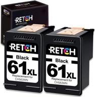 🖨️ retch remanufactured ink cartridge replacement for hp 61xl 61 xl ch563wn combo packblack, compatible with envy 4500 5530 5534 5535, deskjet 1000 1010 1510 1512 3050a, officejet 2620 4630 inkjet printer tray logo