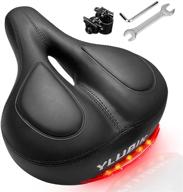 🚲 ylubik bike seat: comfortable bicycle saddle with taillight & memory foam - waterproof, universal fit, dual shock absorption logo