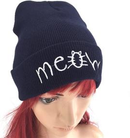 img 2 attached to 🎩 Meow Beurio Slouchy Beanie Winter Knit Skull Hat for Women Men