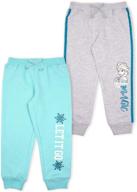 👧✨ comfortable & cute: disney 2 pack joggers pajamas for toddler girls' clothing logo