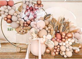 img 4 attached to 🎈 Balloon Arch Garland Kit 147Pcs - Cream Peach Chrome Rose Gold Balloons for Birthday, Baby Shower, Wedding, Graduation - DIY
