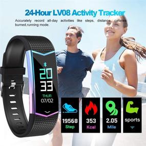 img 2 attached to 🏃 OWX Fitness Tracker: Waterproof Activity Watch with Heart Rate & Blood Pressure Monitor - Perfect Fitness Band for Kids, Women and Men
