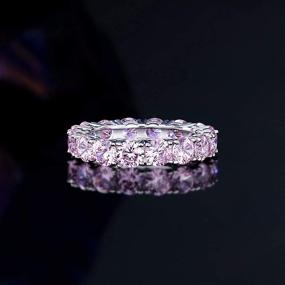 img 3 attached to Sterling Silver Zirconia Eternity Wedding