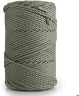 3mm x 147 yd. macrame cord in sage green cotton rope - ideal for handmade decorations, macrame wall art, plant hangers, dream catchers - craft macrame supplier - 3 strand twisted colored cotton string logo