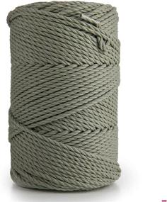 img 4 attached to 3mm x 147 yd. Macrame Cord in Sage Green Cotton Rope - Ideal for Handmade Decorations, Macrame Wall Art, Plant Hangers, Dream Catchers - Craft Macrame Supplier - 3 Strand Twisted Colored Cotton String