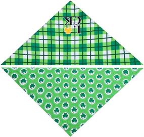 img 2 attached to 🐶 Bubblestar 2 PCS St. Patrick's Day Dog Bandana, Dog Cat Collar Bow Tie with Bell, Pets Scarf Triangle Bibs Kerchief Accessories for Small Large Dogs - Perfect Costume for Pets (Size: B)