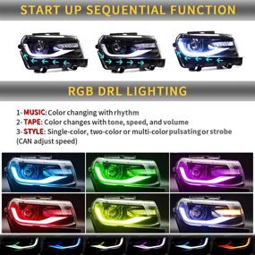 img 3 attached to YUANZHENG Headlights Multicolor Sequential YAA CMR 0285HPRO