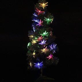 img 2 attached to 🌈 CIAOYE Dragonfly Solar String Lights: 30 LED 21ft 8 Modes, Waterproof Fairy Lighting for Christmas Trees, Garden, Patio, Fence - Multi Color