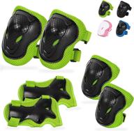 🛹 feoamo kids protective gear 6-in-1 set: knee pads, elbow pads, wrist guard – ideal for skating, rollerblading, cycling, skateboarding, biking, scootering logo