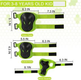 img 1 attached to 🛹 FEOAMO Kids Protective Gear 6-in-1 Set: Knee Pads, Elbow Pads, Wrist Guard – Ideal for Skating, Rollerblading, Cycling, Skateboarding, Biking, Scootering