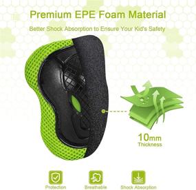 img 3 attached to 🛹 FEOAMO Kids Protective Gear 6-in-1 Set: Knee Pads, Elbow Pads, Wrist Guard – Ideal for Skating, Rollerblading, Cycling, Skateboarding, Biking, Scootering