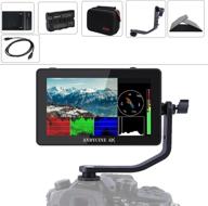 📷 andycine a6 plus v2 touch camera monitor bundle with carry bag, battery charger, battery, tilt arm, 5.5 inch 1080p ips screen, hdmi 4k input & output video, 3d lut, and waveform logo