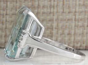 img 1 attached to Zhiwen Vintage Fashion Women's Aquamarine Gemstone Ring - Elegant 925 Silver Engagement and Wedding Jewelry (Size 5-11)