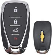 🔑 чехол для смарт-ключа с функцией бесключевого входа для chevy malibu, camaro, cruze, traverse, sonic, volt, bolt, equinox, spark 2017-2019 гг. - черный. логотип