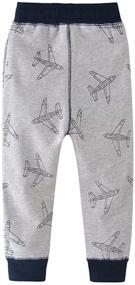 img 3 attached to Explore AOWKULAE Little Boys' Funny Print Joggers: Comfy Sports Pants with Drawstring