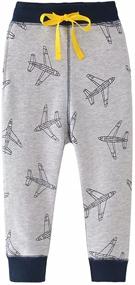 img 4 attached to Explore AOWKULAE Little Boys' Funny Print Joggers: Comfy Sports Pants with Drawstring