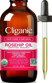 img 4 attached to 🌹 Cliganic Organic Rosehip Seed Oil for Face - 100% Pure & Natural Cold Pressed, Unrefined, Non-GMO Carrier Oil for Skin, Hair, and Nails