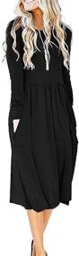 img 4 attached to MISFAY Womens Sleeve Pockets Pleated