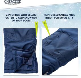 img 3 attached to 👖 Cherokee Kids' Snow Pants: Insulated Ski Pants for Boys and Girls (4-18) - Water-Resistant and Heavyweight