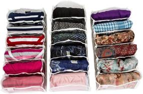 img 2 attached to 8Wx18L Clothes Drawer Organizer for Enhanced Organization and Storage