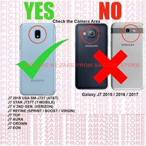 img 3 attached to 🔖 ЗАСЕ Дизайн кошелек-чехол для Samsung Galaxy J7 V 2-го поколения, J7 2018, J7 Refine, J7 Star, J7 TOP - Превосходный кожаный чехол-книжка с кикстендом, карманом для удостоверения личности и ремешком на запястье - Роскошный черный.