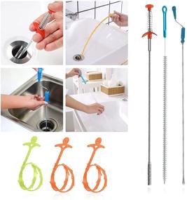 img 4 attached to 🛠️ 6-in-1 Drain Auger Sink Snake: AUSOMM Ultimate Drain Clog Remover Tool Kit