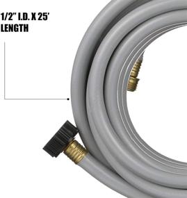 img 1 attached to 🏕️ Valterra RV Flushing Hose - 1/2" x 25', Gray - Ideal for Campers and Trailers