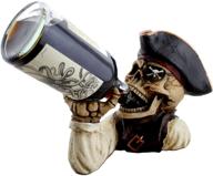 🏴 dwk decorative pirate skeleton wine bottle holder - wine accessories & bottle storage for cabinet - pirates decorative bottle holder - 12-inch логотип