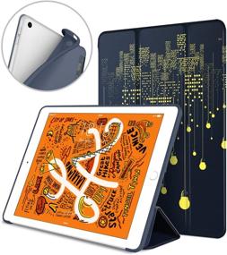 img 4 attached to DTTO iPad Mini 5th Generation 2019 Case - Gentle Series Smart Cover Trifold Stand with Auto Sleep/Wake - City Lights Design