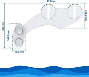 img 1 attached to 🚽 BLUE STONE Bidet Toilet: Self Cleaning Dual Nozzle, Adjustable Pressure Control