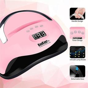 img 3 attached to 💅 Professional UV Gel LED Nail Dryer Lamp, Faster Gel Polish Curing Light with 4 Timers, Portable Handle, Large Space, Automatic Sensor - Pink