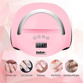 img 2 attached to 💅 Professional UV Gel LED Nail Dryer Lamp, Faster Gel Polish Curing Light with 4 Timers, Portable Handle, Large Space, Automatic Sensor - Pink