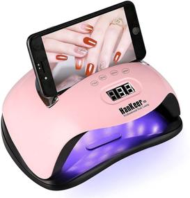 img 4 attached to 💅 Professional UV Gel LED Nail Dryer Lamp, Faster Gel Polish Curing Light with 4 Timers, Portable Handle, Large Space, Automatic Sensor - Pink