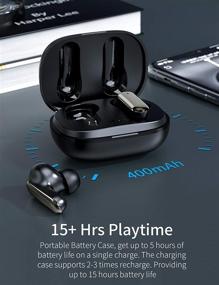 img 2 attached to Беспроводные наушники AVWOO H5-R: улучшенные беспроводные наушники с Bluetooth и управлением прикосновениями, HiFi звуком и быстрой зарядкой Type-C.