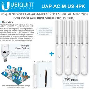 img 1 attached to Enhance Wireless Connectivity with UniFi AP AC Mesh UAP-AC-M-US: Wide-Area In/Out Dual-Band Access Point (4 Pack)