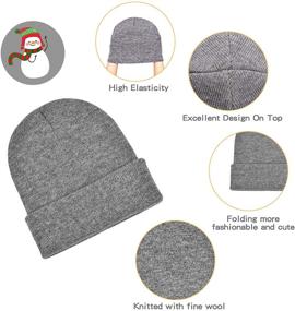 img 2 attached to 🧢 YOVONA Beanie Winter Double Layered Boys' Accessories: Stylish Hats & Caps for Cold Weather