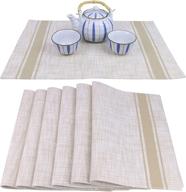 🎉 gayan celebrations striped cotton placemat: add a touch of elegance to your table! logo