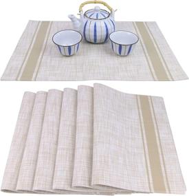 img 4 attached to 🎉 Gayan Celebrations Striped Cotton Placemat: Add a Touch of Elegance to Your Table!