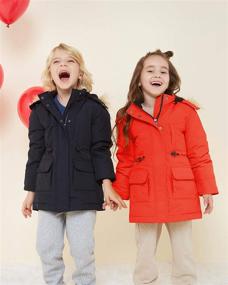 img 1 attached to 🧥 Orolay Kids Down Coats - Quilted Hooded Coat for Girls & Warm Jackets for Boys